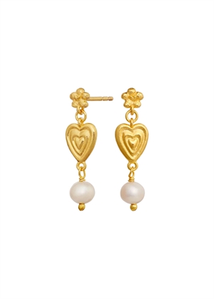 Margot earring Forgyldt Maanesten